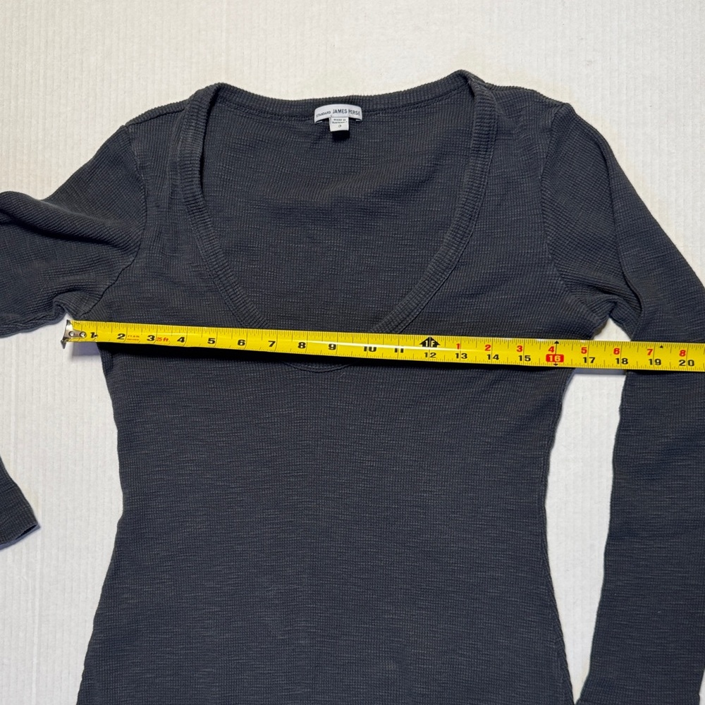 JAMES PERSE Standard Women's V-Neck Long‎ Sleeve Charcoal Gray Maxi Dress Size 3 - Picture 4 of 11